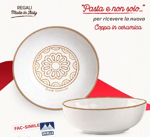 Coppa in ceramica raccolta punti Divella