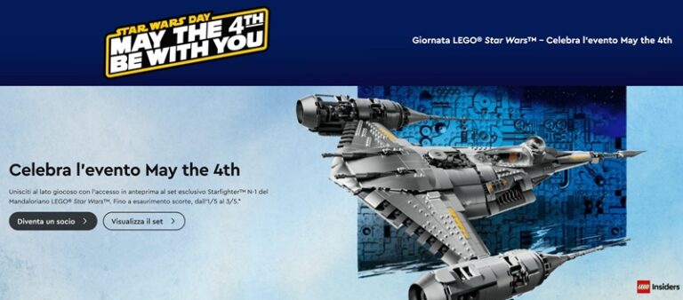 LEGO Star Wars Day 2026: omaggi, doppi punti e set esclusivi