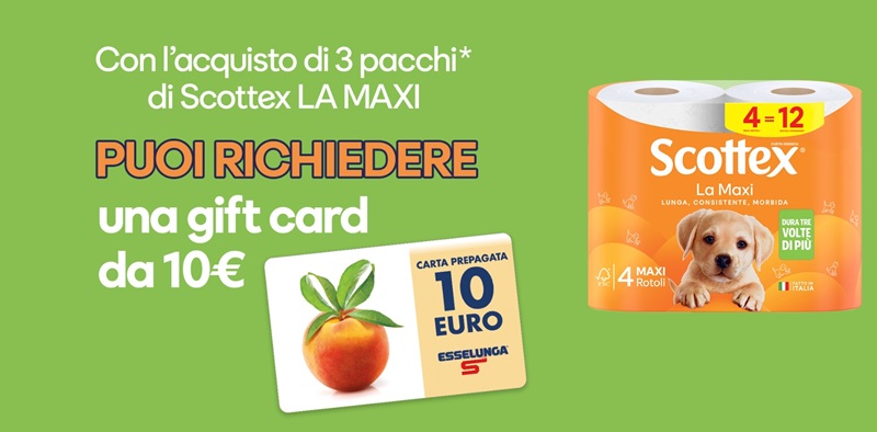 Scottex La Maxi P4 promozione Esselunga 2026