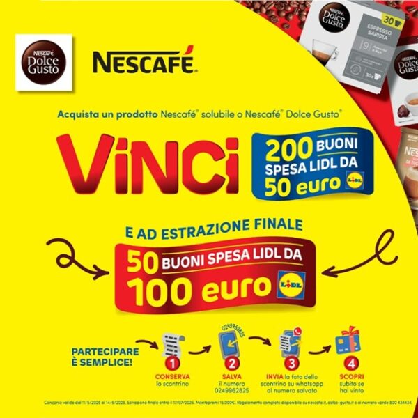 concorso Nescafé Lidl 2026 buoni spesa