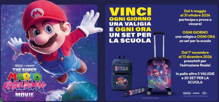Concorso Nesquik Cereali 2026: vinci zaini e trolley Super Mario