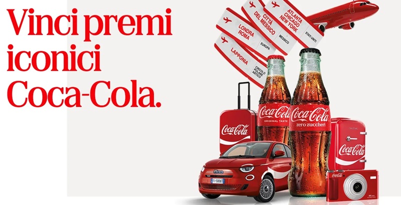 Concorso Coca-Cola: vinci Fiat 500e e 3.000 premi