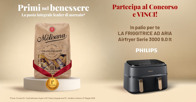 La Molisana: vinci friggitrice ad aria Philips