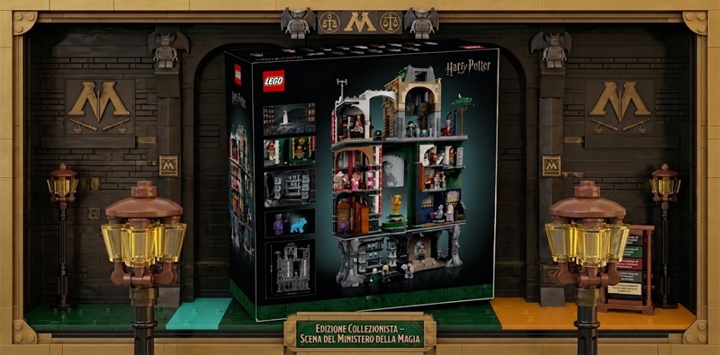 LEGO 76476 Ministero della Magia Edizione del Collezionista: 3.491 pezzi, 14 minifigure, 429,99€. Scopri la novità Harry Potter dal 29 agosto.