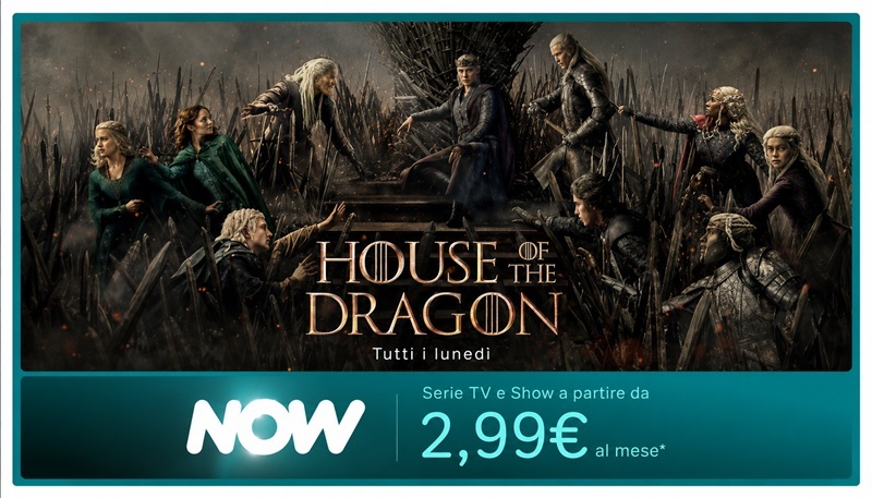 NOW Pass Entertainment a 2,99€ al mese: promo lampo dal 10 al 12 agosto 2026. Serie TV, show e canali Sky in streaming. Attivala ora!