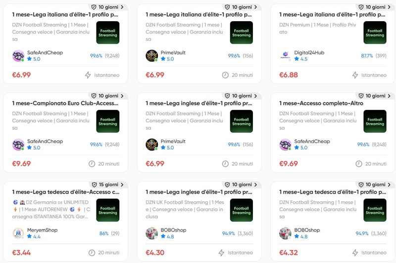 Vuoi vedere la Serie A in streaming economico? Con Football Streaming di GamsGo scegli la partita e paghi da 4,3 €. Consegna rapida, accesso ufficiale: scopri come.